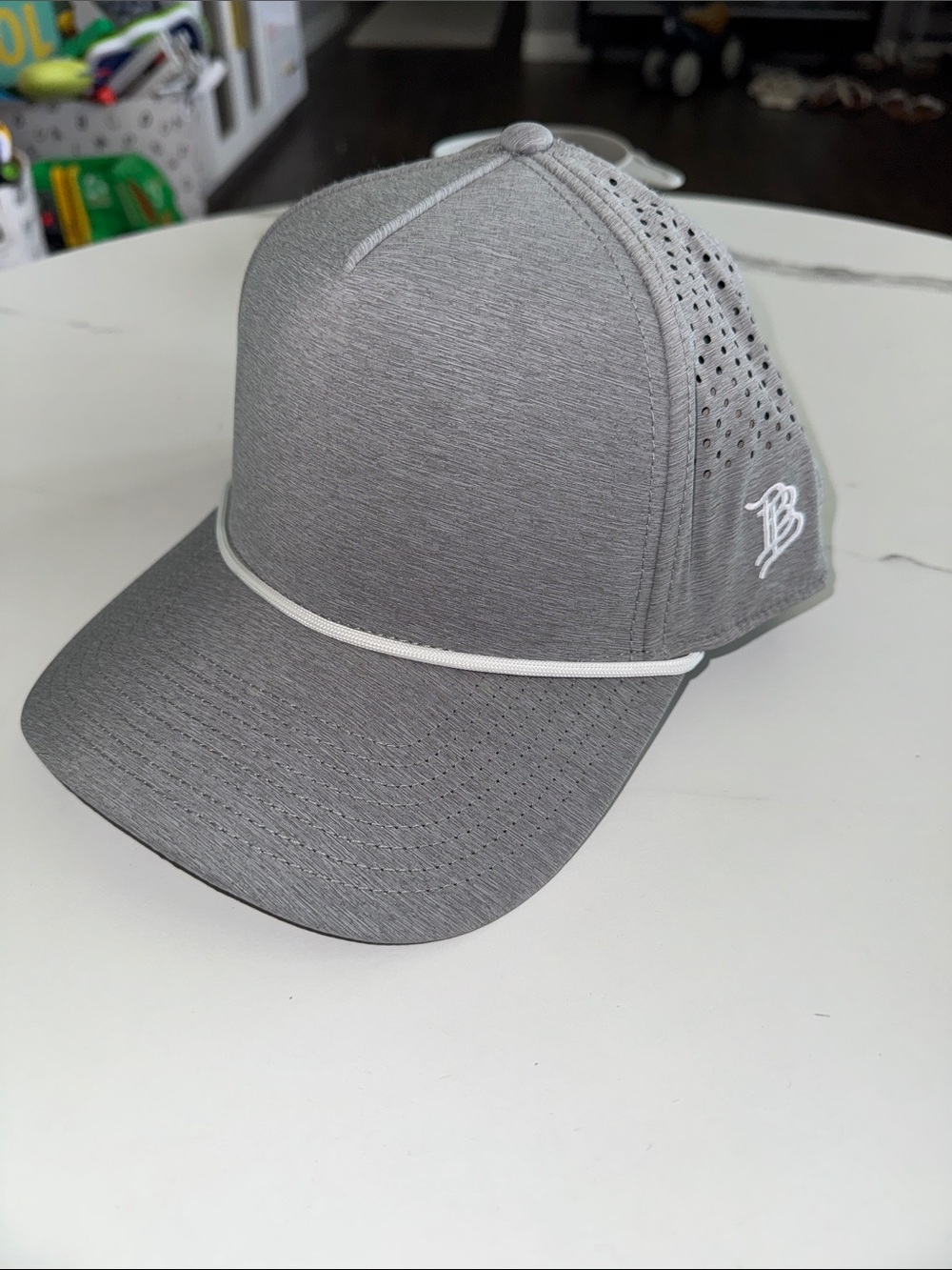 Men's Grey Performance Trucker Cap with Breathable Mesh
